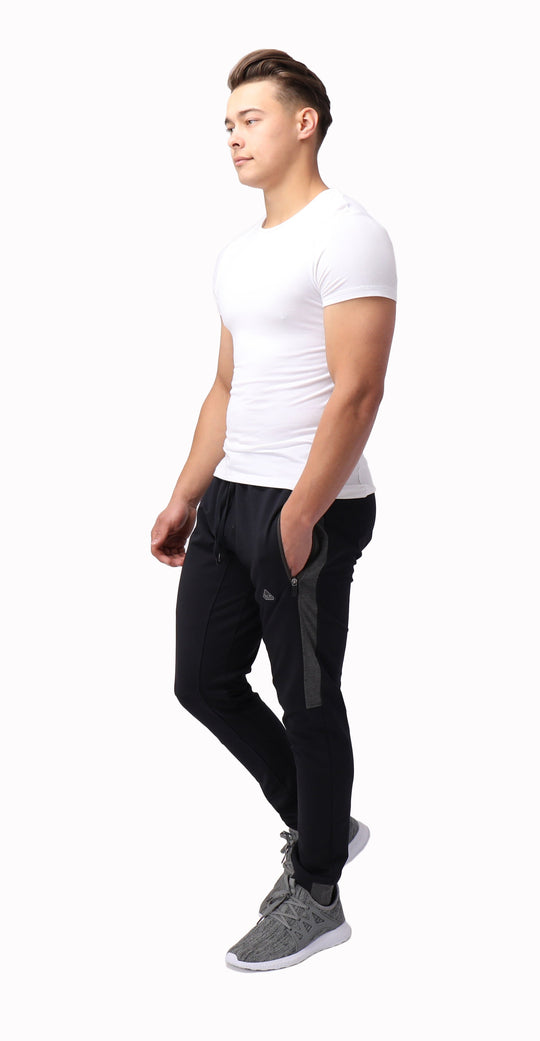 Infinite Flex Jogger TALL front view in dark black with elastic waistband and jogger taper