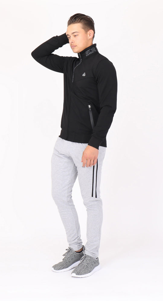 All-Day Comfort Full Zip Sweatshirt noir, poches zippées et poignets côtelés