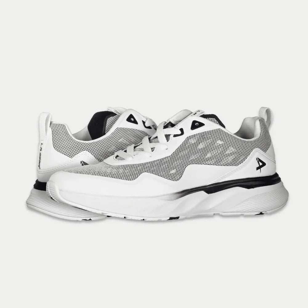 LA Gear Lowtop Sneaker für Herren, Weißes Mesh-Obermaterial mit schwarzen Details