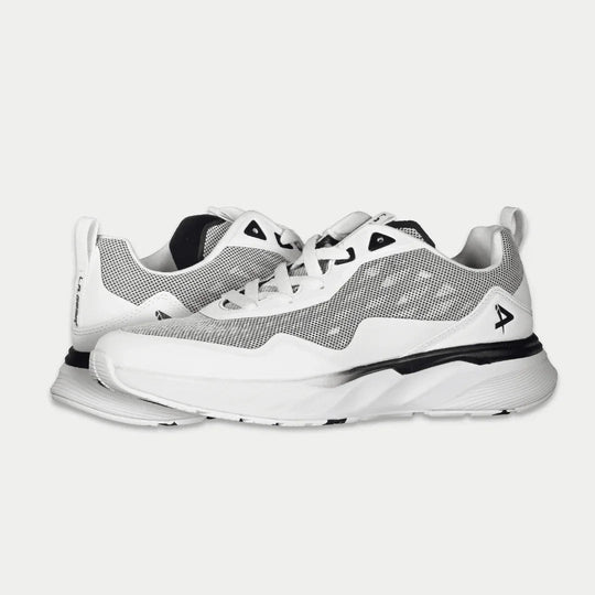 LA Gear Lowtop Sneaker für Herren, Weißes Mesh-Obermaterial mit schwarzen Details