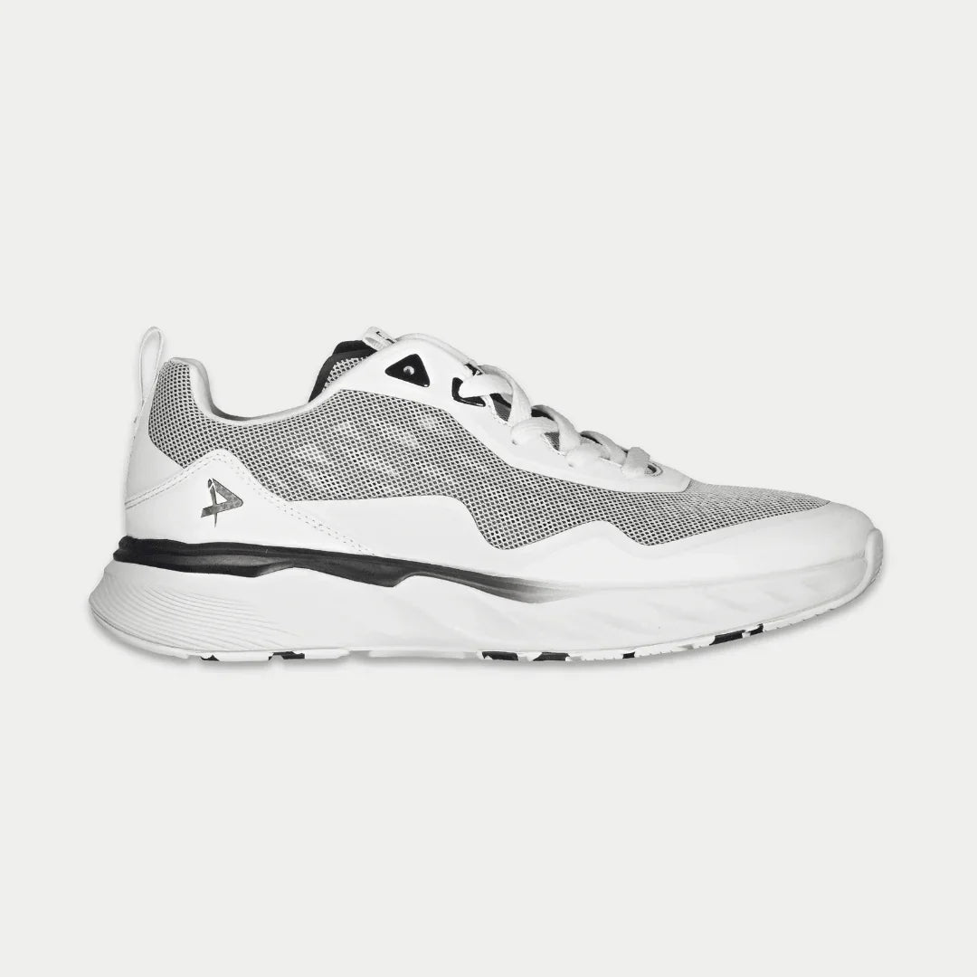 LA Gear Lowtop Sneaker für Herren in Weiß mit schwarzen Akzenten, Schnürung