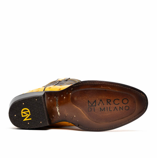Suola interna dello stivale Savannah Buttercup: fondo nero con logo Marco Di Milano