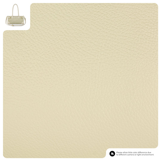 Beige leather texture detail with pebbled grain, suede and calf leather panels