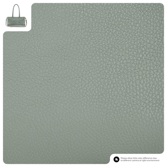 Wildleder/Kalbsleder-Textur in Grau, Detailaufnahme der Schultertasche