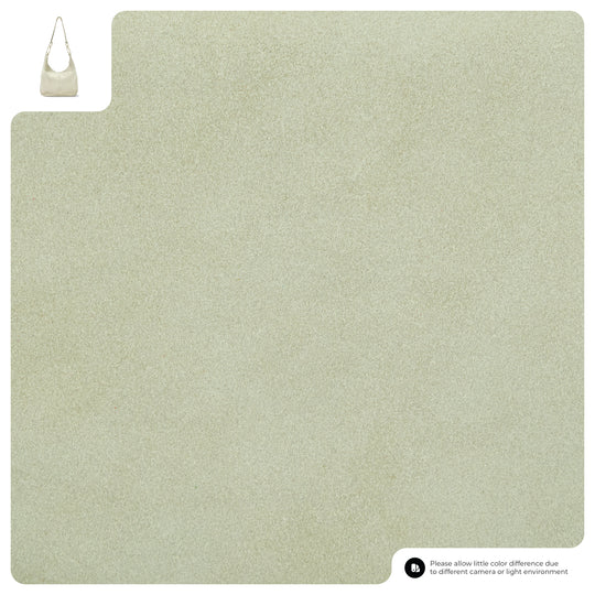 Cream suede texture swatch for hobo bag material